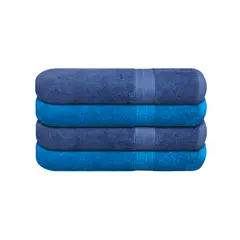 CHITECO - Pack 4 Toallas Mano (Lourdes) 100% Algodon 500g 80x45 Colores