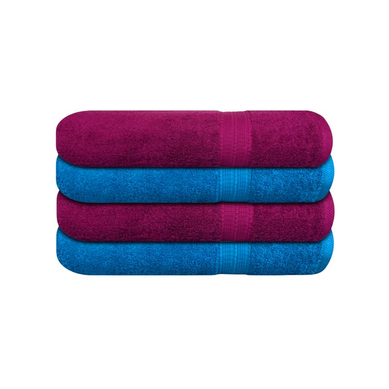 CHITECO - Pack 4 Toallas Mano Chiteco (Lourdes) 100% Algodon 500g 80x45 Colores