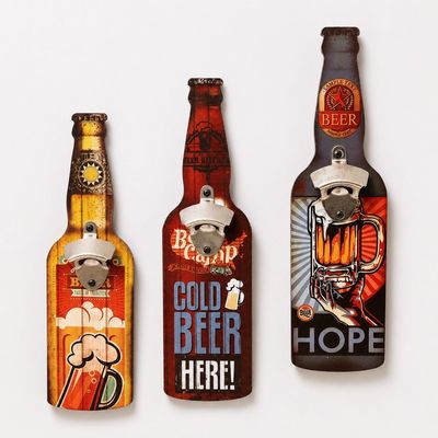 Homestar Set 3 Abridores De Pared Estilo Cerveza Retro