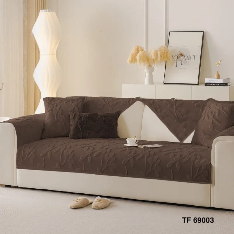 ANGELES DEL HOGAR - MANTA PARA SOFA 3C DISEÑO HOJAS 180CM X 70CM