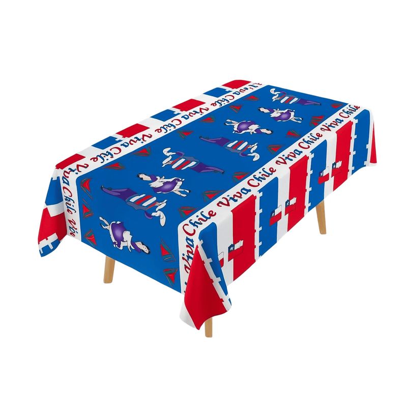 GENERICO - Mantel Dieciochero 150cm x 220cm Fechas Patrias Fiesta Dieciocho