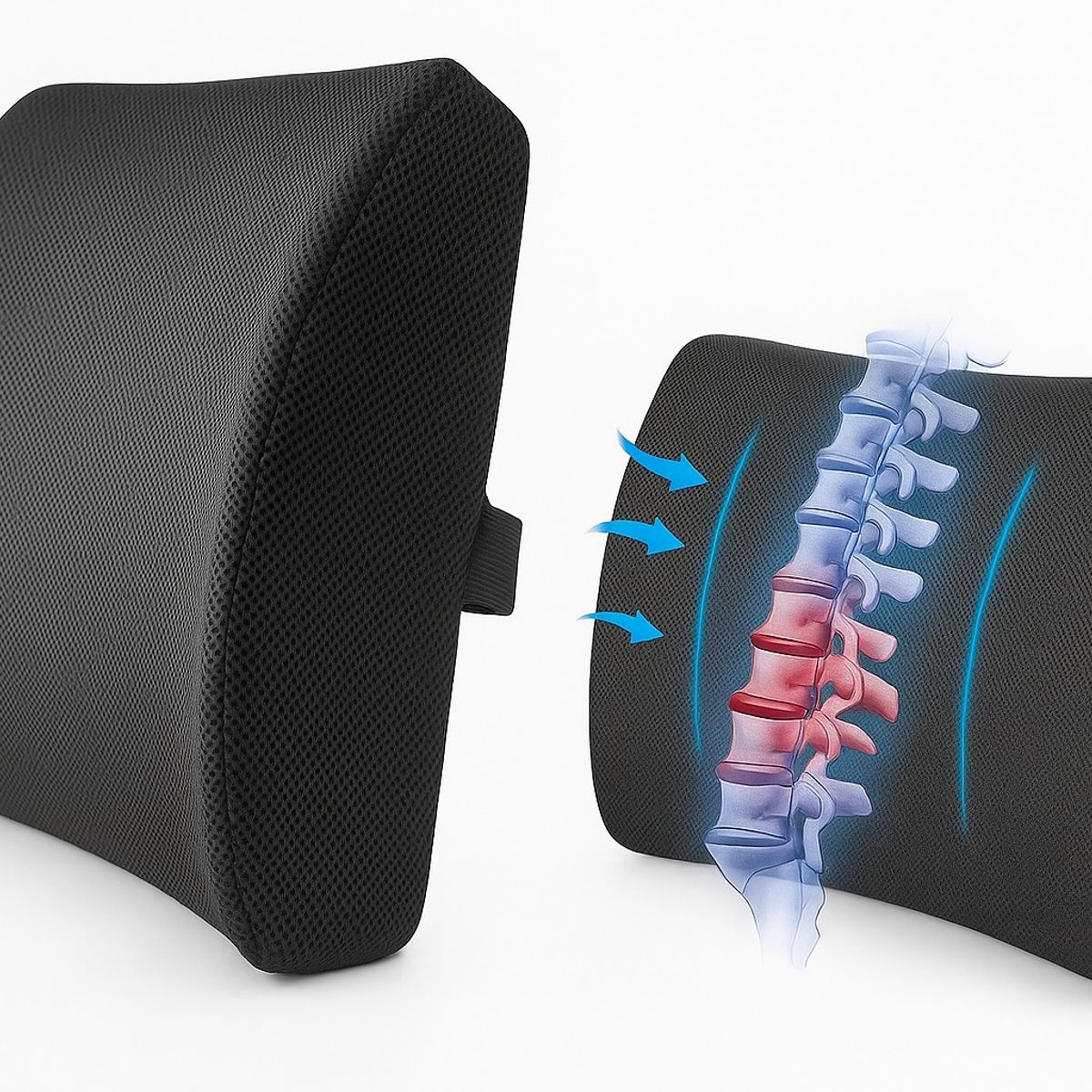 BLUNDING - Cojin Lumbar Ergonomico Cojin Para Sillas Soporte Lumbar