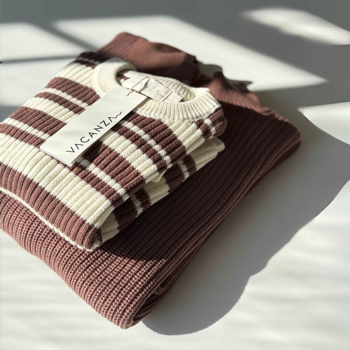 VACANZA - Set Sweaters Café Mamá + Hijo - 100% Algodón Orgánico