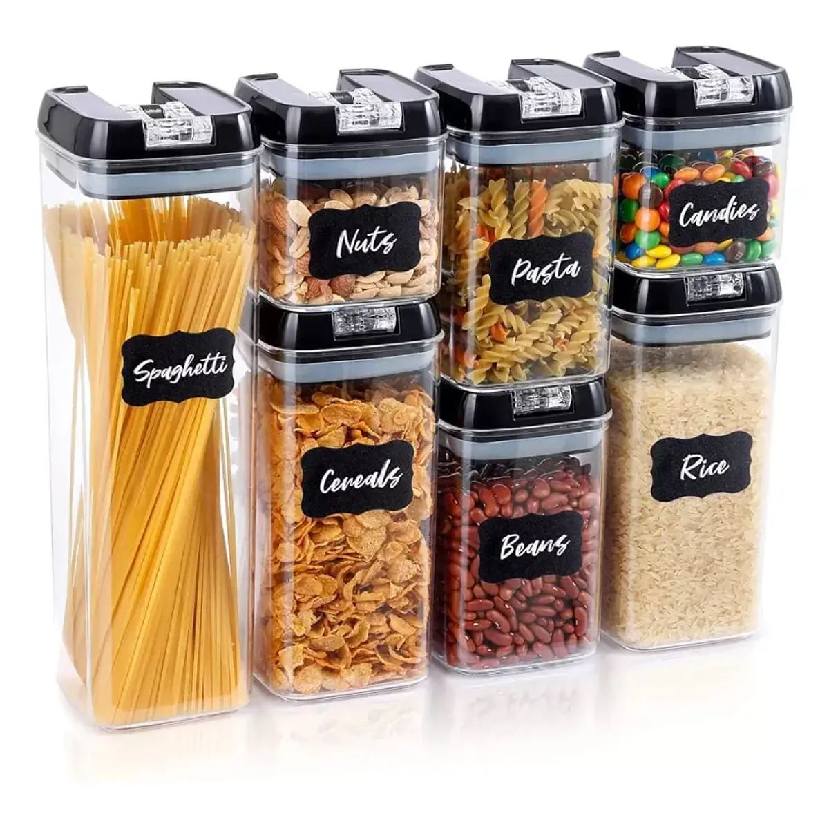 GENERICO - Set De 7 Contenedores Herméticos Cierre Facil