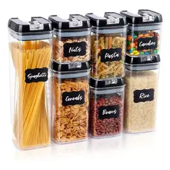 GENERICO - Set De 7 Contenedores Herméticos Cierre Facil