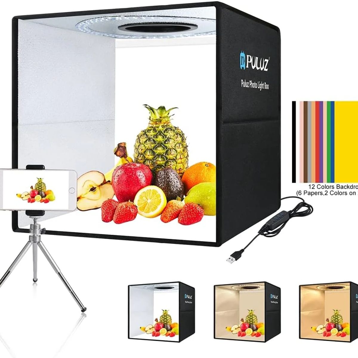 GENERICO - Estudio Fotográfico Portátil 40x40 - Caja De Luz Para Foto