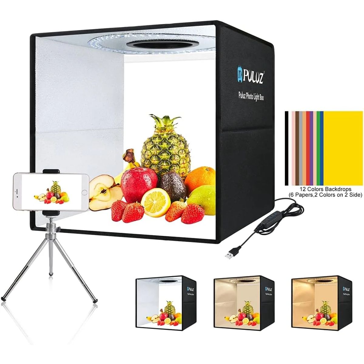 GENERICO - Estudio Fotográfico Portátil 40x40 - Caja De Luz Para Foto