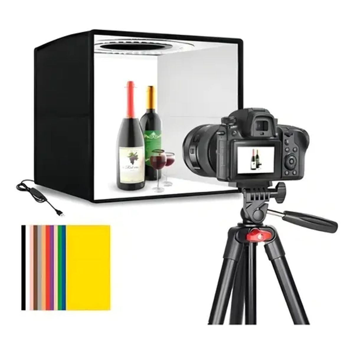 GENERICO - Estudio Fotográfico Portátil 40x40 - Caja De Luz Para Foto