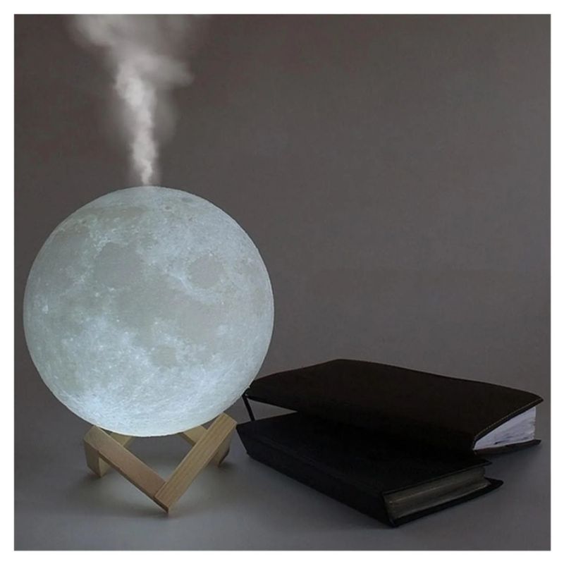 MOVI - Lampara humidificadora en forma de luna 3D