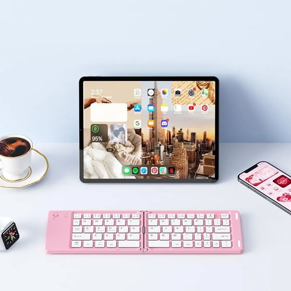 GENERICO - Mini teclado bluetooth plegable meidimake 9 . 2cm x 29 . 5cm