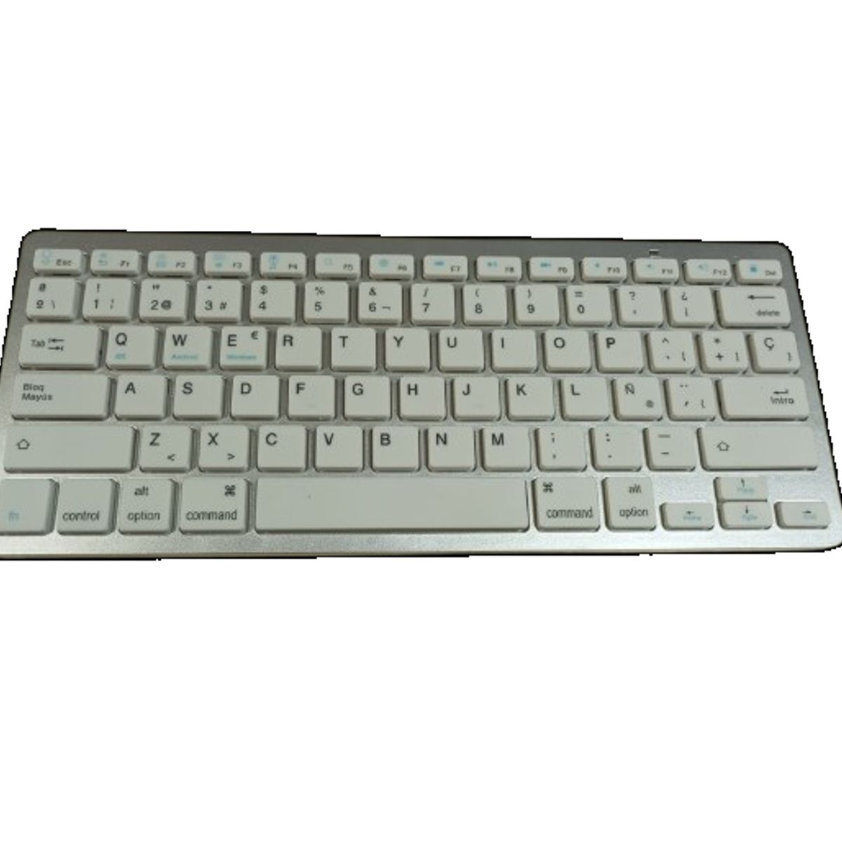 GENERICO - Mini teclado español inalambrico bluetooth BK3001 + pilas 29 x 12 x2cm