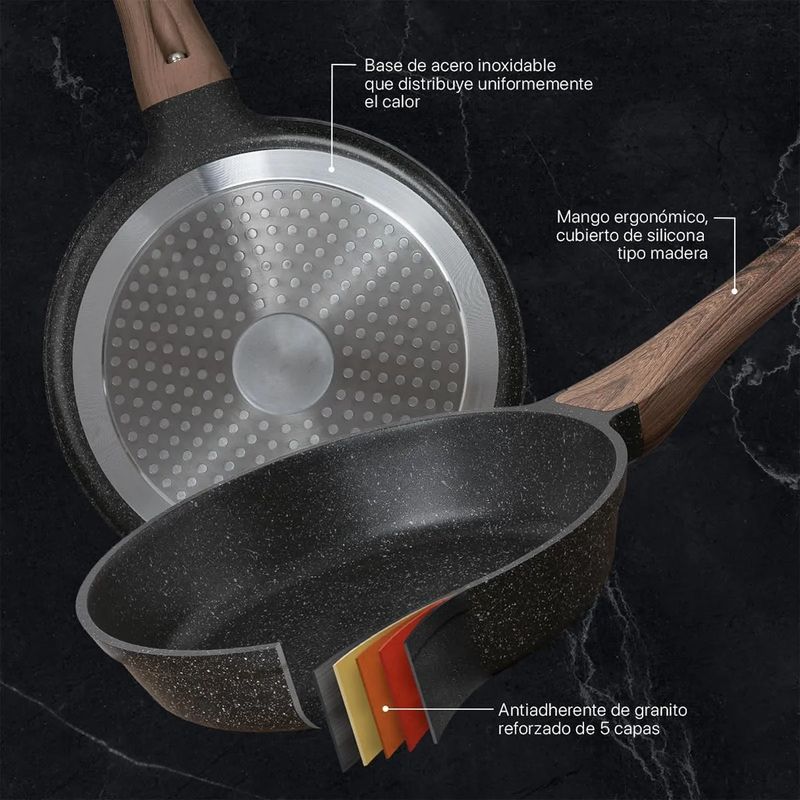 GENERICO - Sarten Wok 26cm Sarten Induccion Sarten Para Freir Sartenes