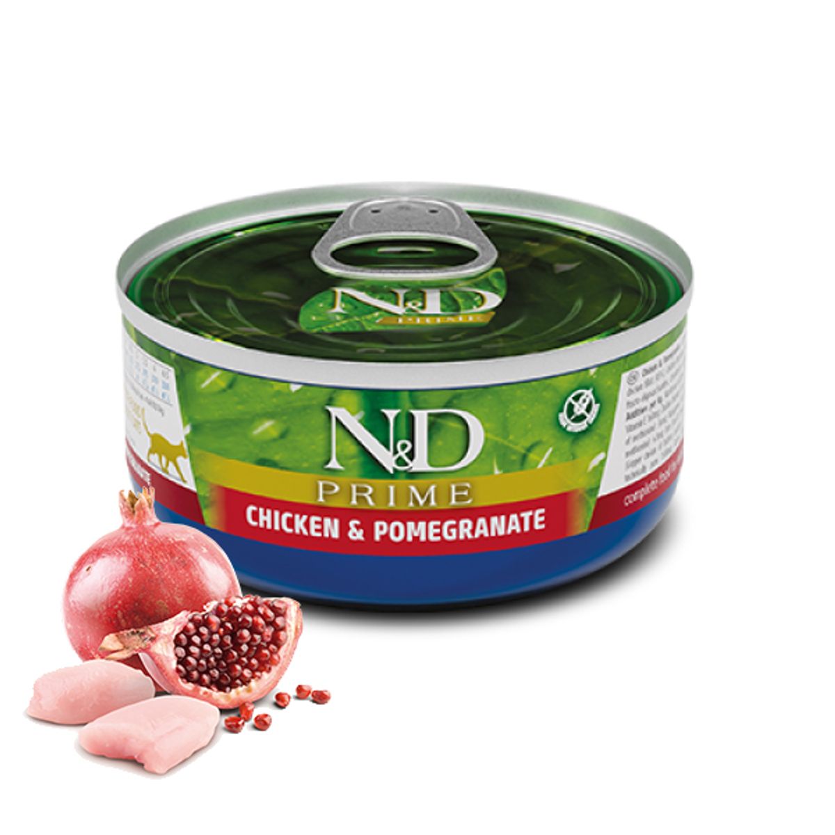 N&D - Alimento N&D Prime Pollo y Granada Gato, Pack 6 Latas 80gr