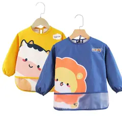 GARSIL - Pack 2 Delantal Babero Impermeable Manga Larga 5-6 años Niño