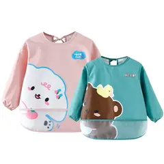 GARSIL - Pack 2 Delantal Babero Impermeable Manga Larga 5-6 años Niña