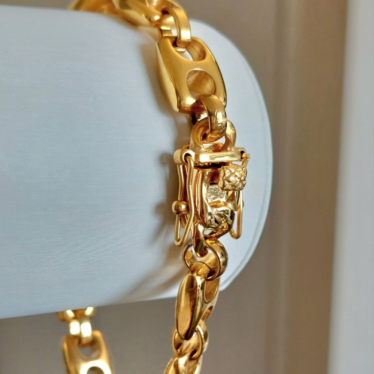 GENERICO - Pulsera de Tejido Italiano en Oro Laminado 18k