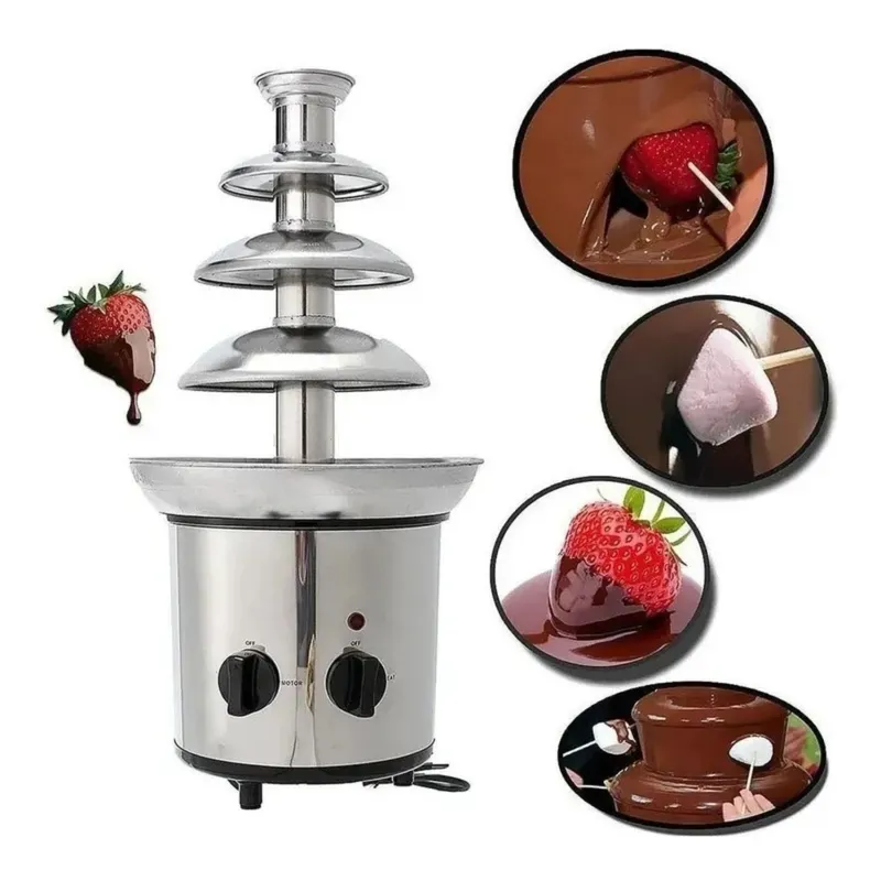 GENERICO - Cascada de  Chocolate 4 Niveles Acero Inoxidable