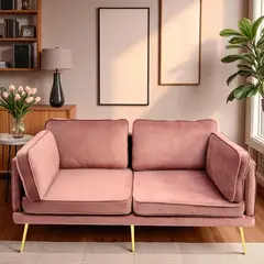 GENERICO - Sofa 2 cuerpos Rosa