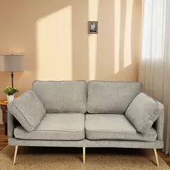 GENERICO - Sofa 2 cuerpos Lino Beige