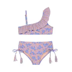 H2O WEAR - Traje de Baño Niña Bikini 1 Hombro UV50 Lila - Lila
