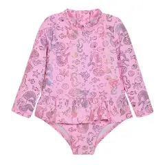 H2O WEAR - Traje de baño Bebe Niña V50 MLarga Vuelo Cintura - Rosa