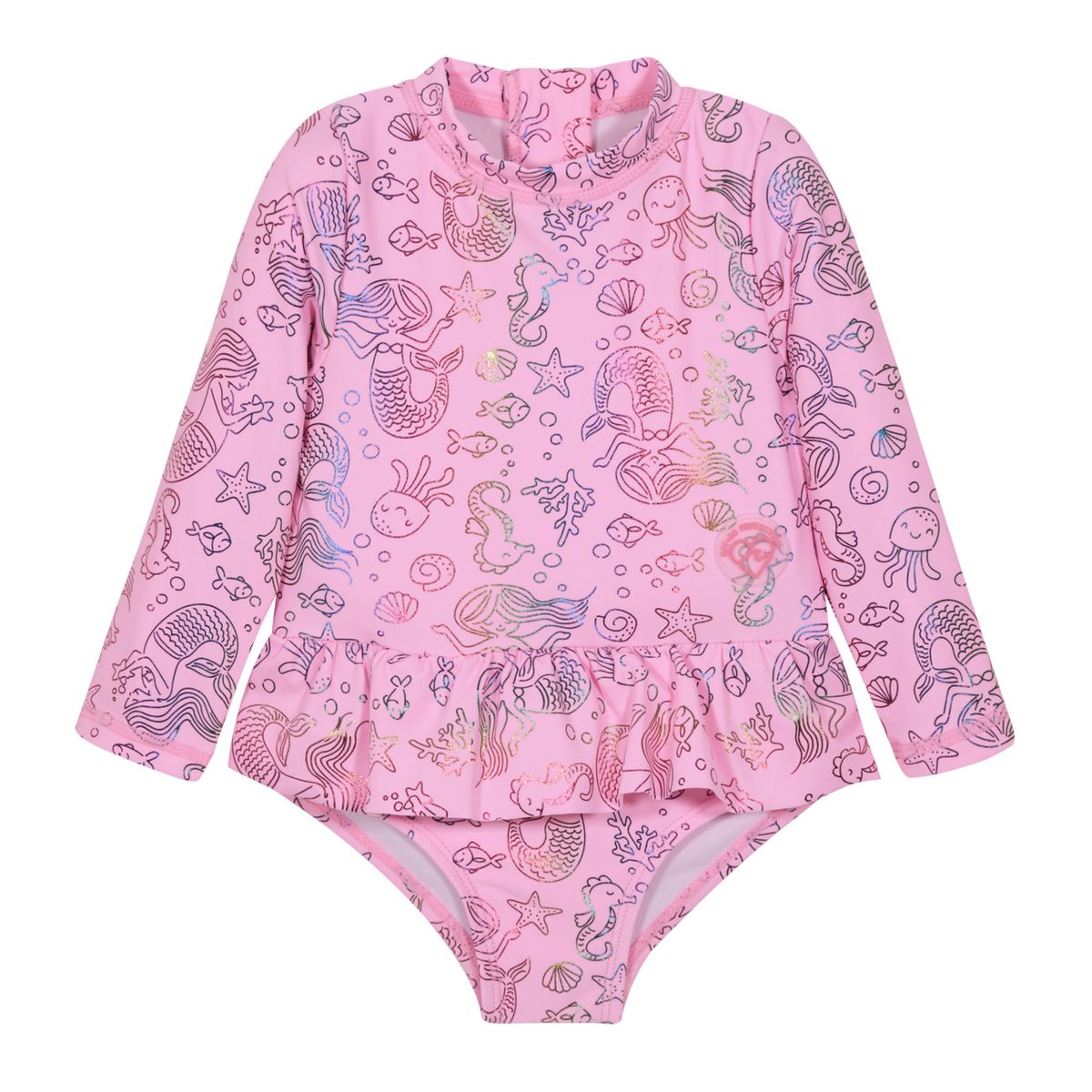 H2O WEAR - Traje de baño Bebe Niña UV50 MLarga Vuelo Cintura H2O Wear - Rosa