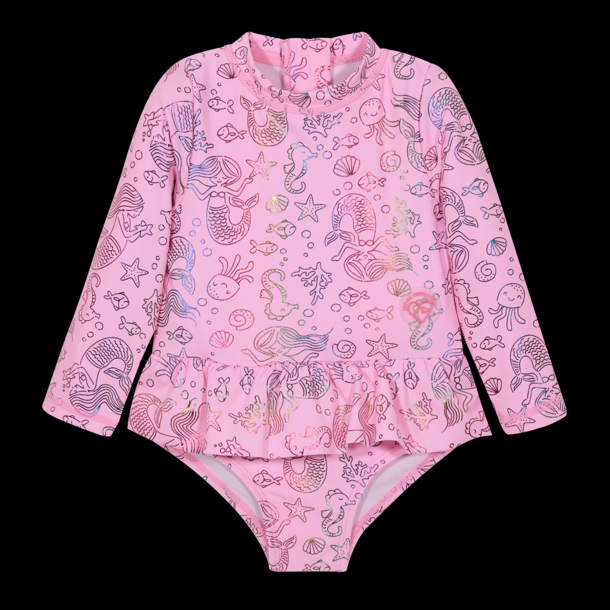 H2O WEAR - Traje de baño Bebe Niña UV50 MLarga Vuelo Cintura H2O Wear - Rosa