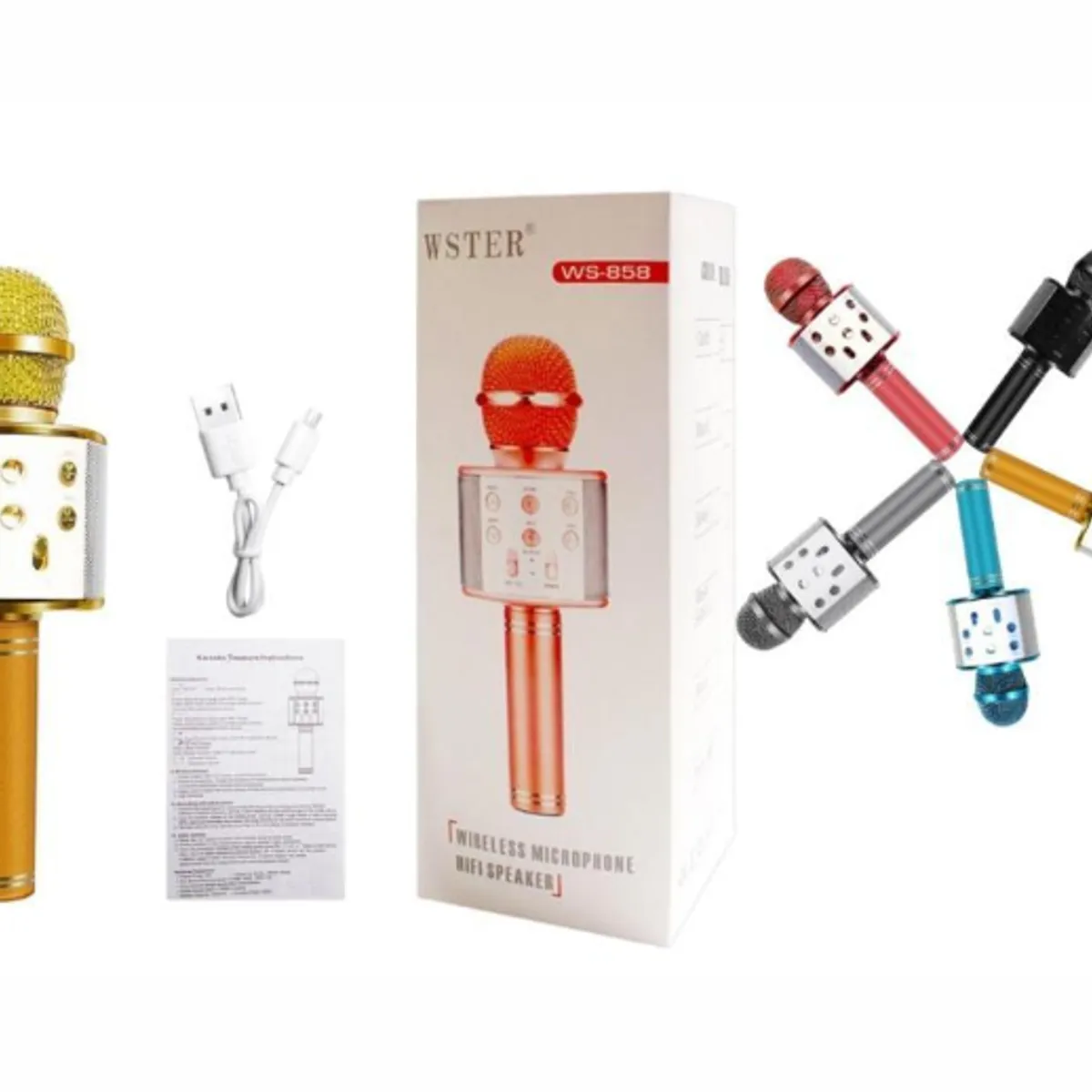 GENERICO - Microfono Karaoke Bluetooth Inalambrico Con Vocina Color Negro