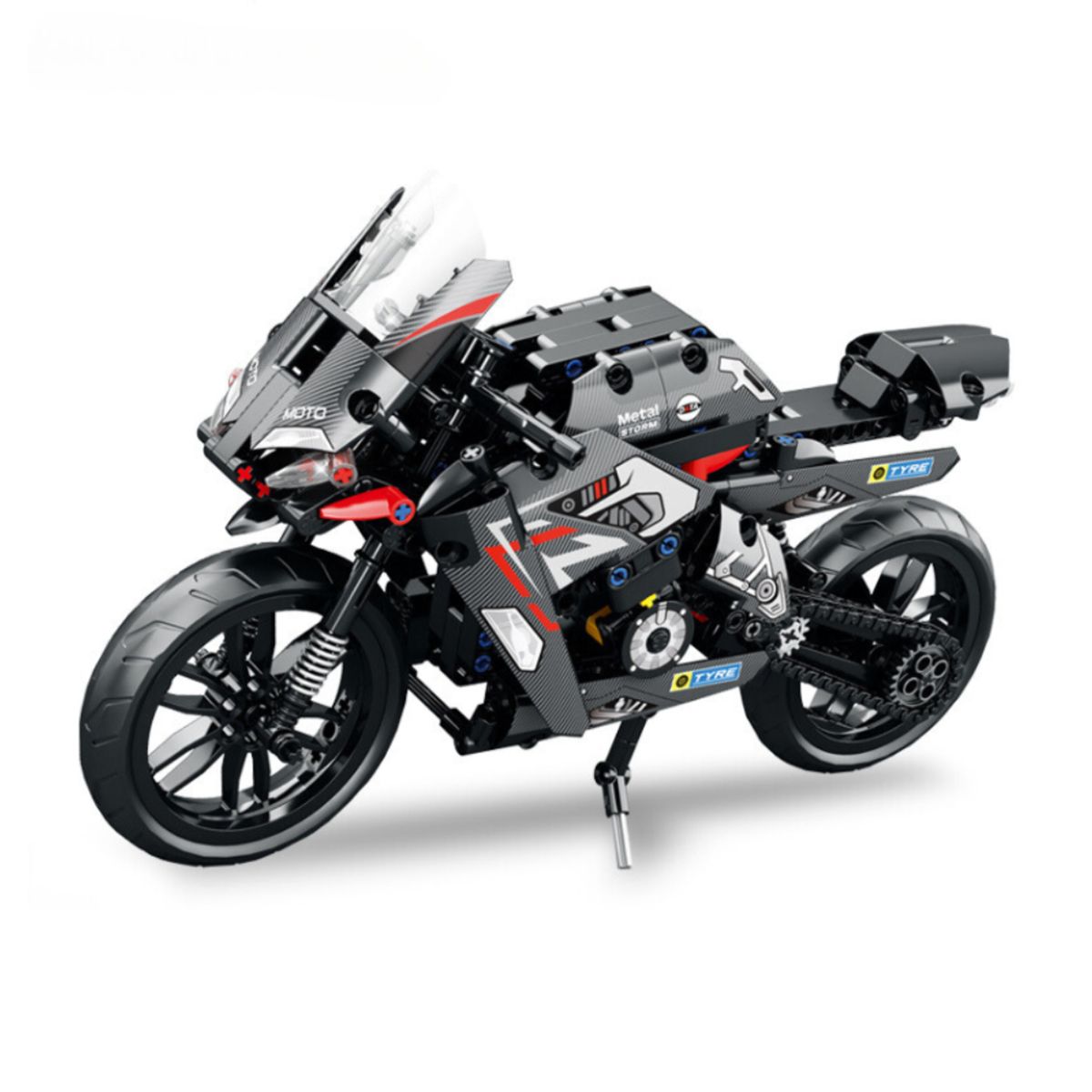 MOBIL - Ducati Black Motocicleta de Construcción - 486 Piezas