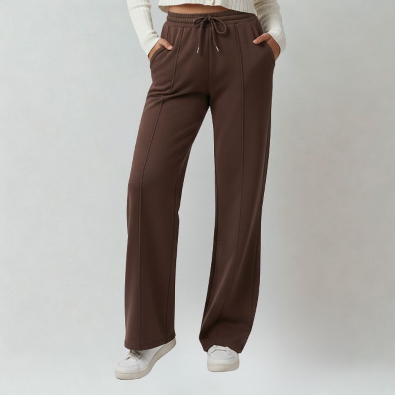 DESIGNERS - Pantalon Buzo Jogger Mujer Algodon Con Forro Polar Recto