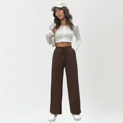 DESIGNERS - Pantalon Buzo Jogger Mujer Algodon Con Forro Polar Recto