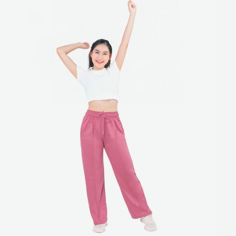 DESIGNERS - Pantalon Buzo Jogger Mujer Algodon Con Forro Polar Recto