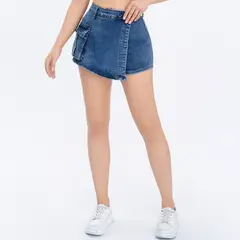 AGW - Falda Short Full Push Up Levanta Cola Corte Colombiano Tiro Alto