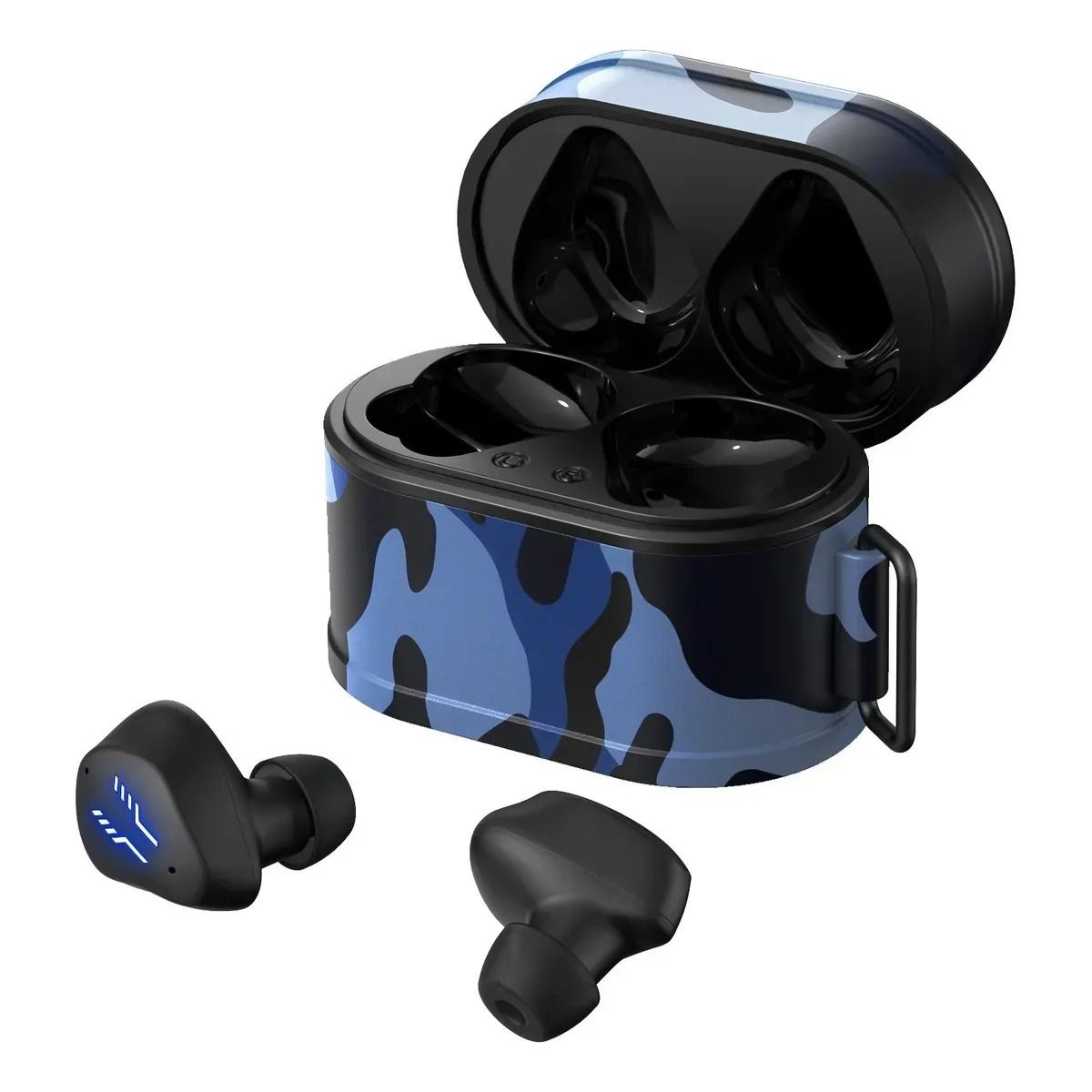 EVERSO - Audífono Bluetooth In-ear De Botón Cancelación De Ruido Azul
