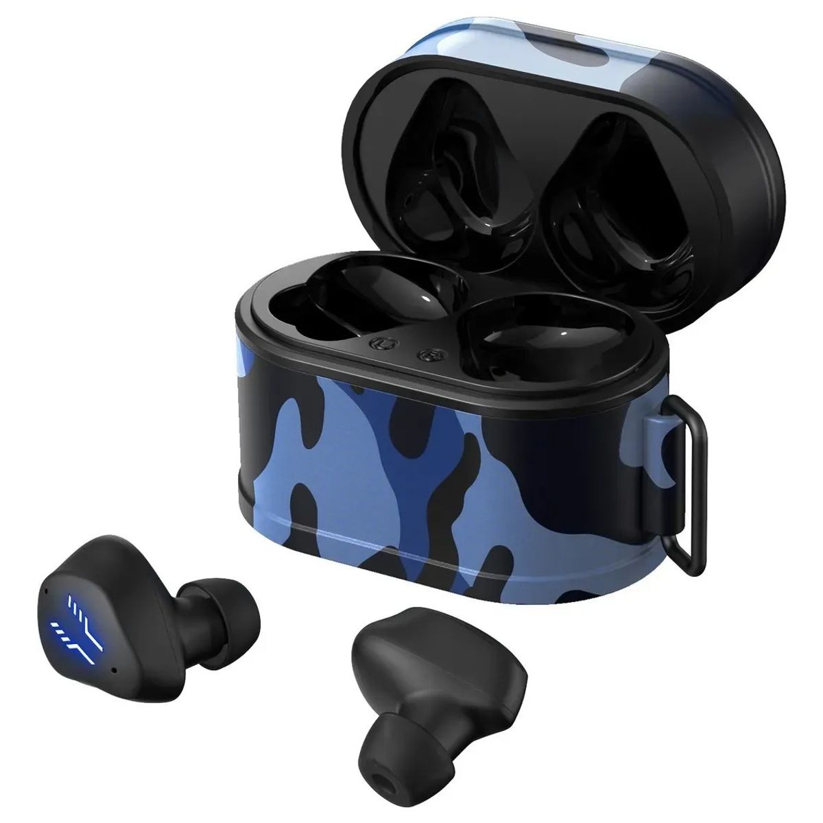 EVERSO - Audífono Bluetooth In-ear De Botón Cancelación De Ruido Azul