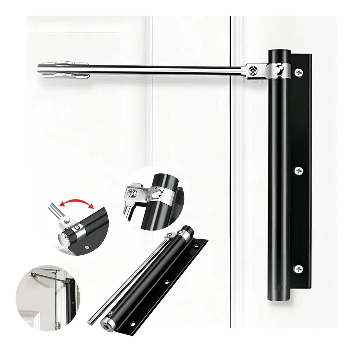 EVERSO - Cierrapuertas Automático Con Resorte De Acero Inoxidable