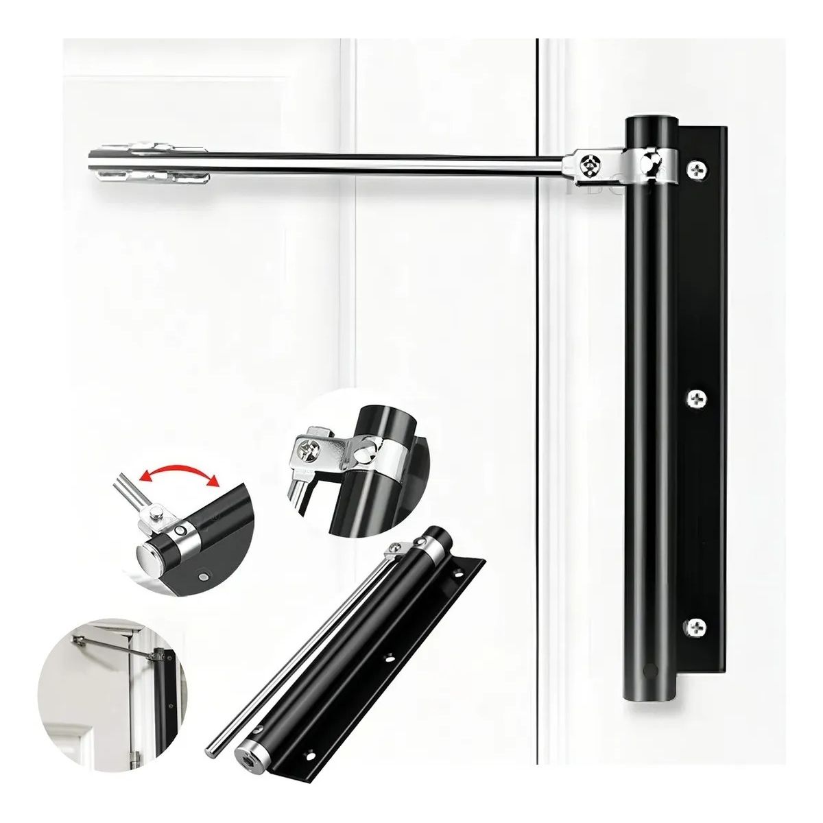 EVERSO - Cierrapuertas Automático Con Resorte De Acero Inoxidable