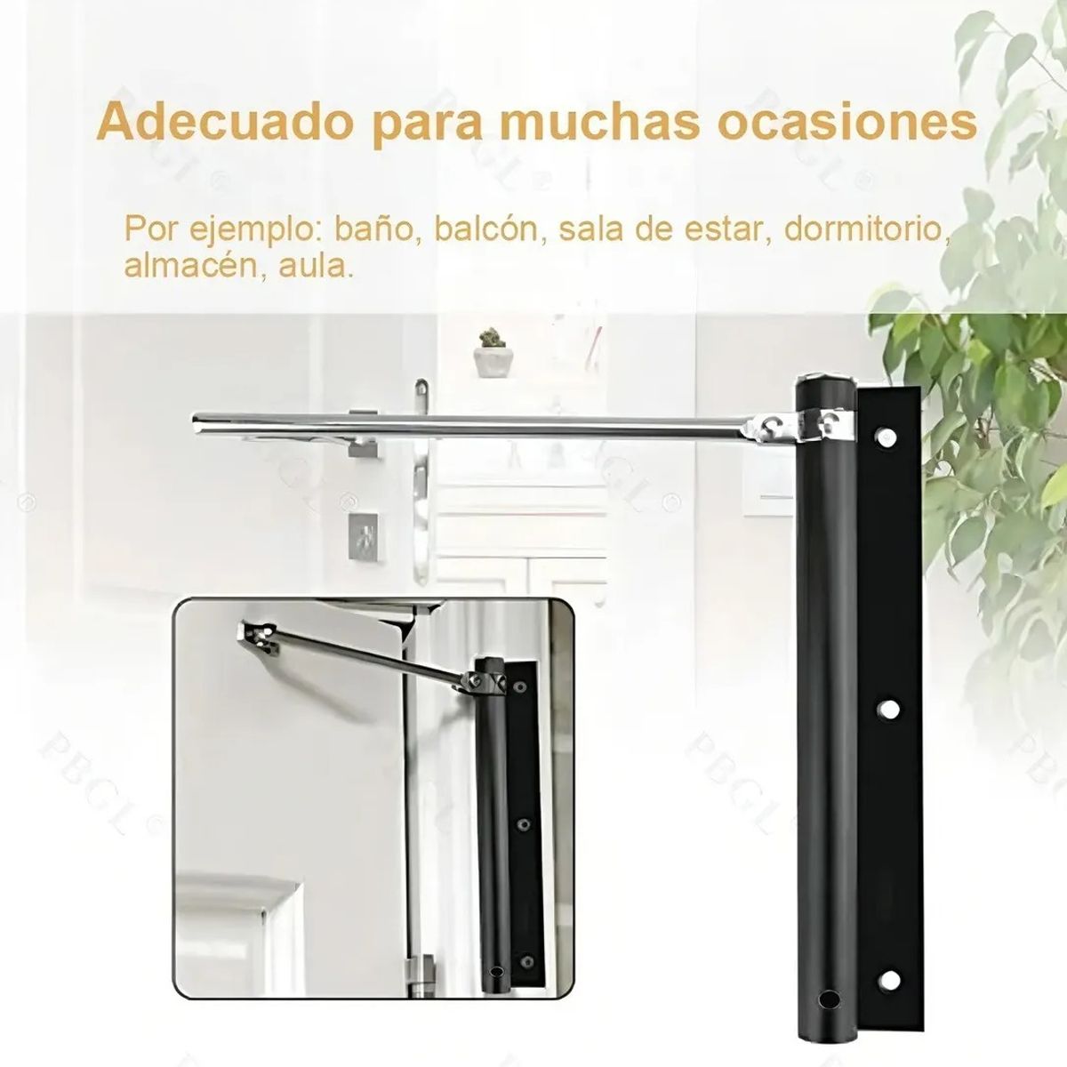 EVERSO - Cierrapuertas Automático Con Resorte De Acero Inoxidable