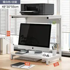EVERSO - Soporte Base Monitor Notebook Impresora Escritorio 3 Niveles Blanco