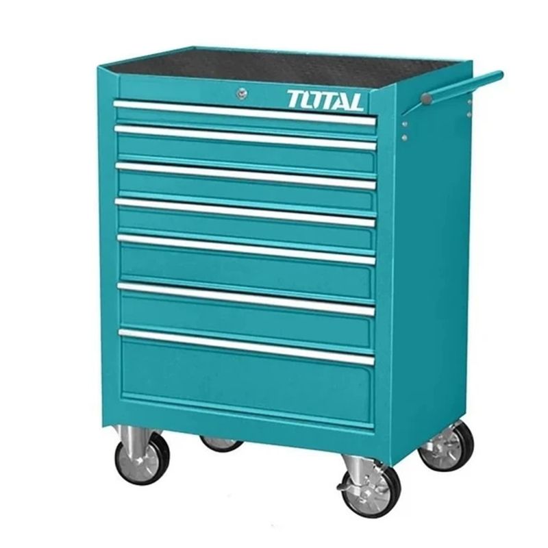 TOTAL TOOLS - Carro Caja Gabinete Metalico Para Herramientas 7 Cajones Total