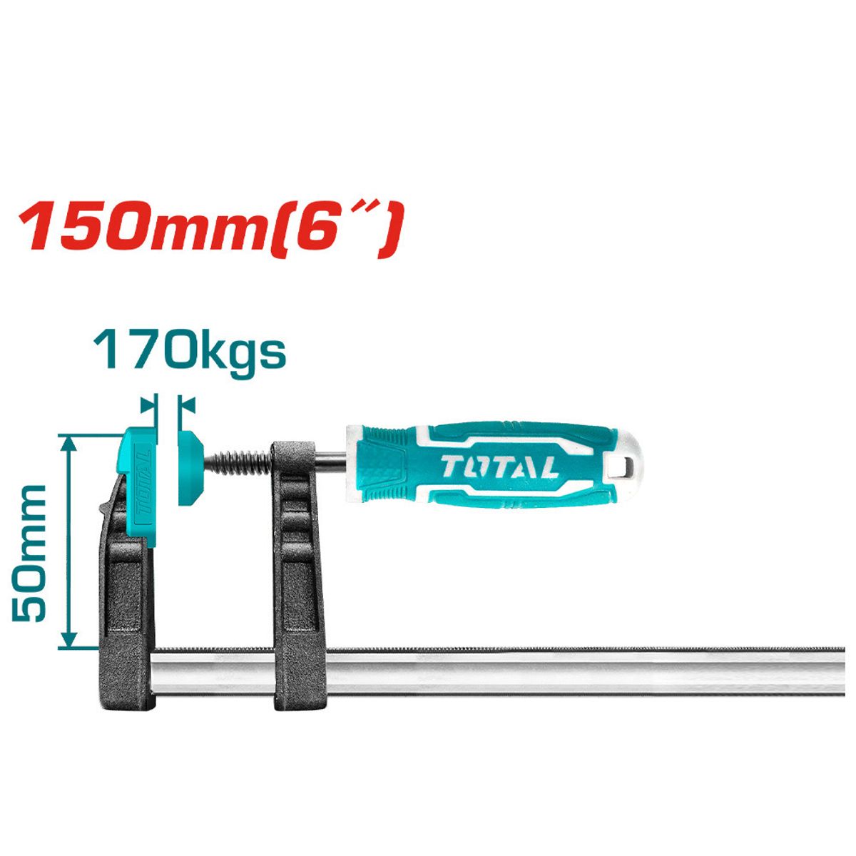 TOTAL TOOLS - Prensa F Sargento Carpintero De 50 X 150 Mm