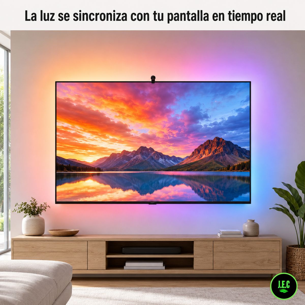 GENERICO - Tira Led Rgb Para Tv Sincroniza Colores Con Pantalla 65-85p