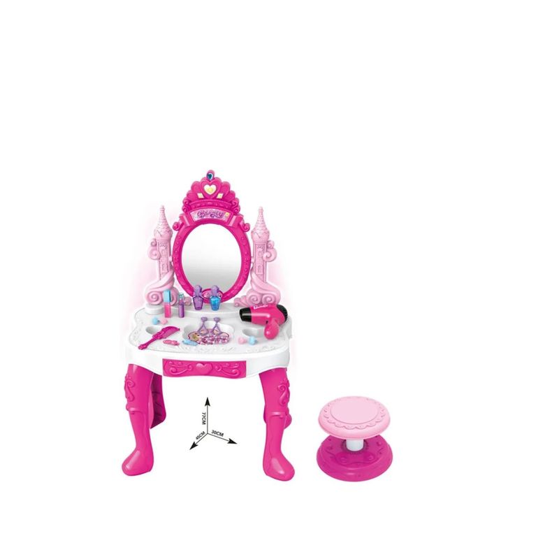 GENERICO - Juego Tocador De Niñas Con Espejo Accesorios De Princesa SKU LC