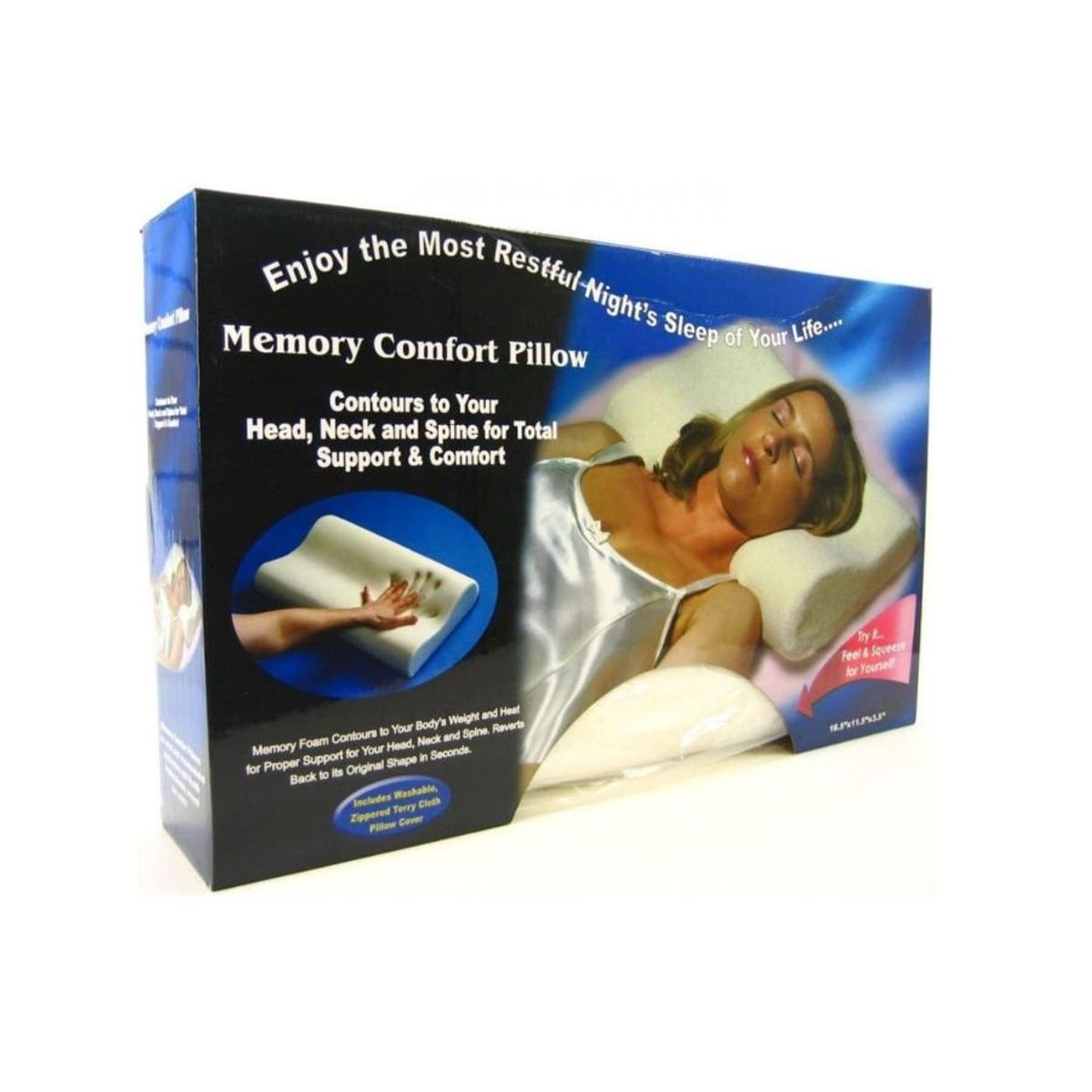 GENERICO - Almohada Ortopedica Viscoelastica Ajuste Cervical Pillow