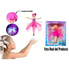 GENERICO - Muñeca Hada Magica Voladora LED Recargable Con Sensor