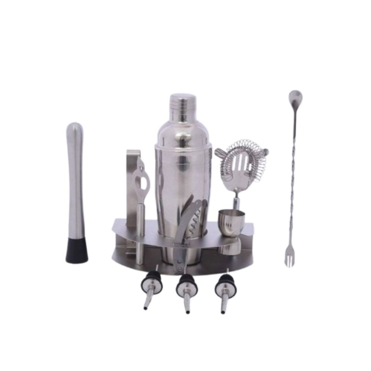 GENERICO - Kit 11 Piezas De Coctelería  Acero