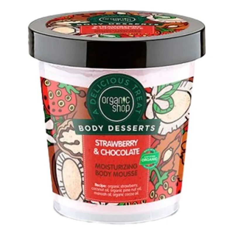 ORGANIC SHOP - Crema Corporal Hidratante Organic Shop - Frutilla & Chocolate - 450 ml