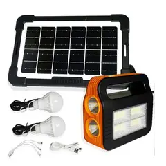 GENERICO - KIT DE ENERGIA SOLAR CON ILUMINACION Y CARGA USB 3V