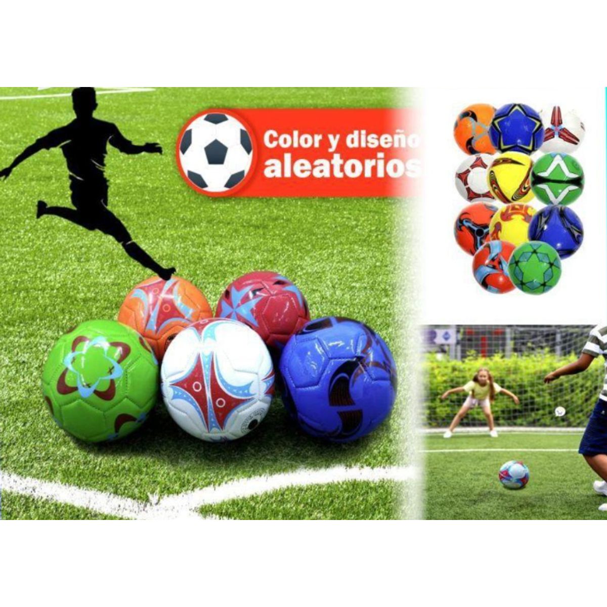 GENERICO - Pelota De Fútbol Diseño Infantil Chica Verde