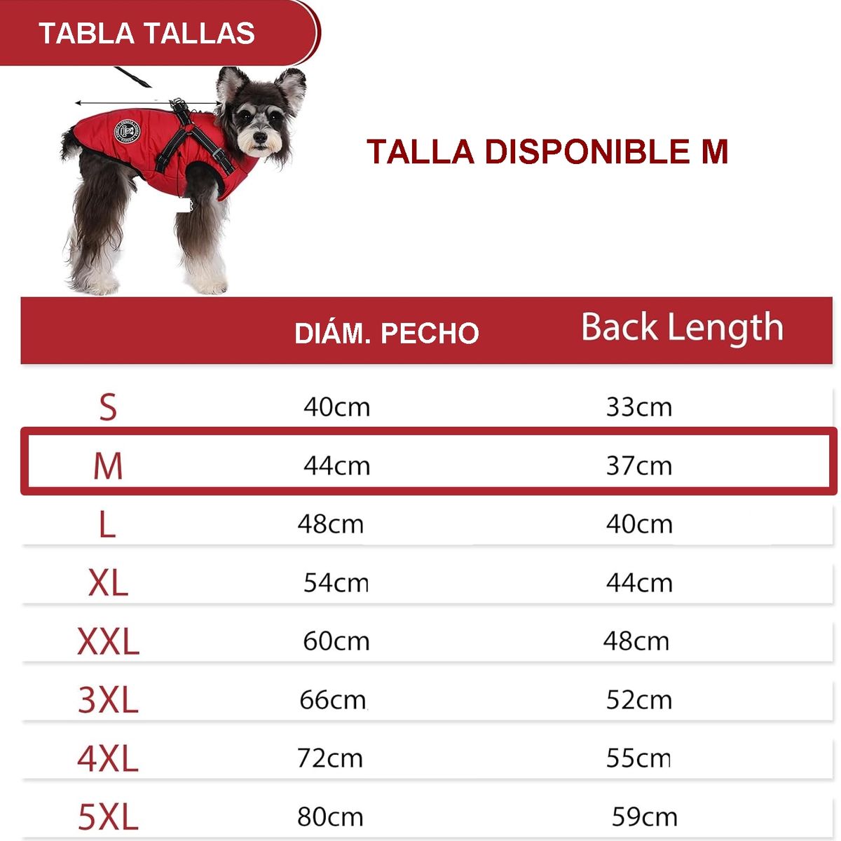 GENERICO - Chaqueta con arnés perro pequeño FUCSIA Talla M